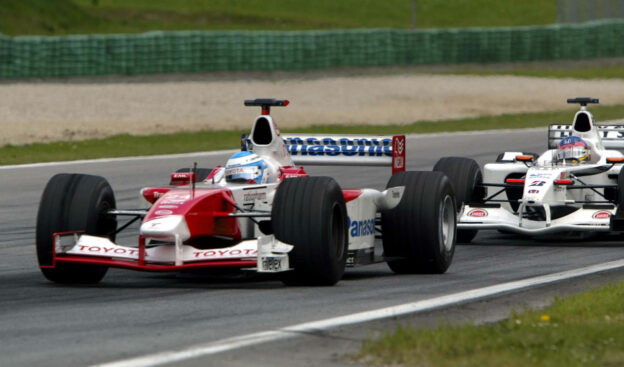 Mika Salo driving the Toytoa TF102