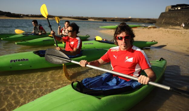 Fernando Alonso & Felipe Massa in training camp