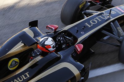 Kimi Raikkonen driving the Lotus 2011 car