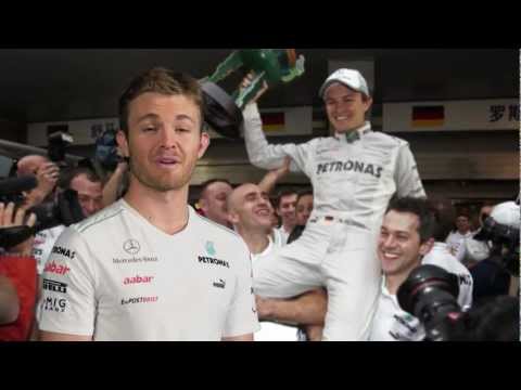 Nico Rosberg celebrating 111 years Mercedes-Benz Motorsport at the German GP in Hockenheim 2012