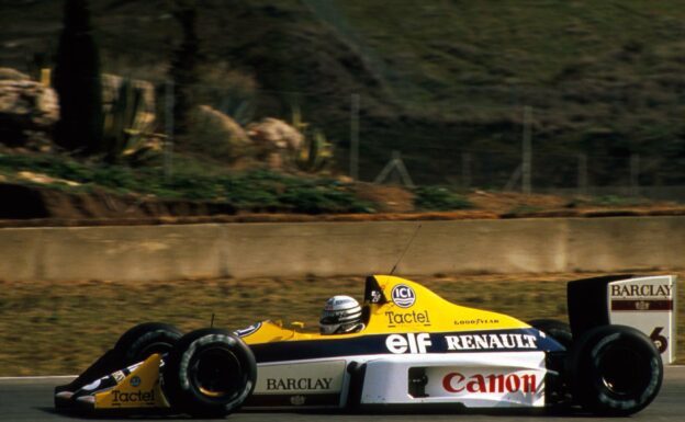 Riccardo Patrese (ITA) tests the Williams FW12C. Formula One Testing, Jerez, Spain, 1989.