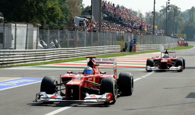 Fernando Alonso & Felipe Massa driving