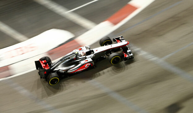 Lewis Hamilton racing the McLaren MP4-27 (2012)