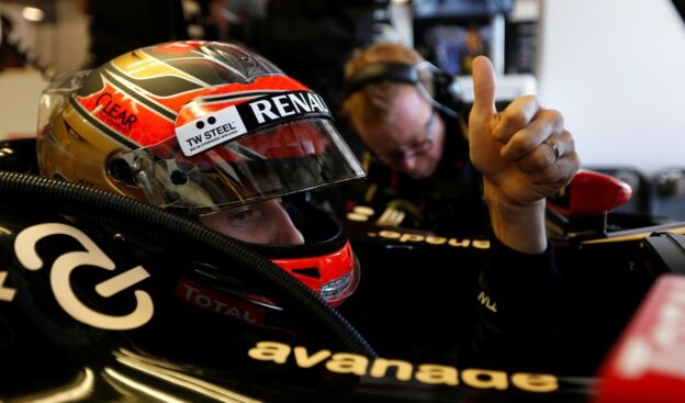 Romain Grosjean in car