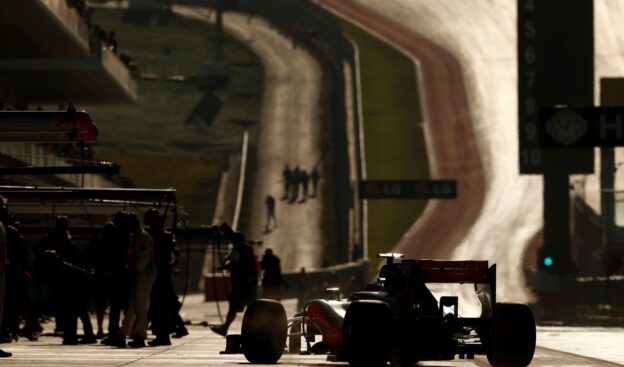 Lewis Hamilton in pit Circuit of The Americas Austin