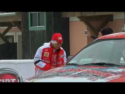 Funny Felipe Massa video at Madonna di Campiglio Press Ski Meeting