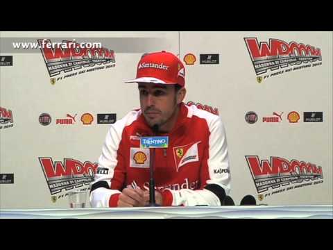 Fernando Alonso press conferance at Wrooom! 2013