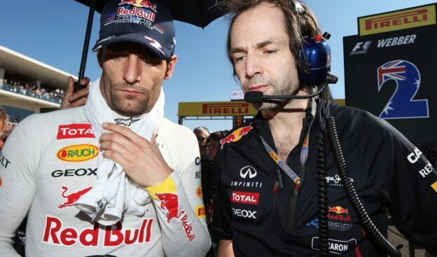 Mark Webber and his race engineer Ciaron Pilbeam