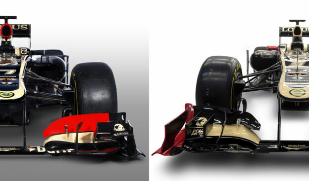 Comparison Lotus E20 & Lotus E21 frontview