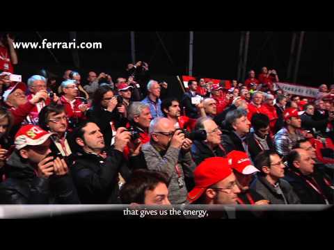 The official Ferrari fans at the F138 F1 car presentation