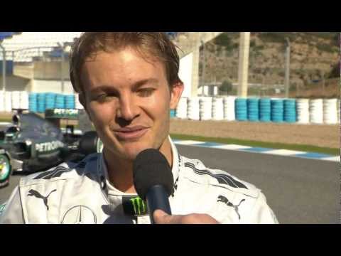 2013 interview Nico Rosberg launch Mercedes W04 F1 car