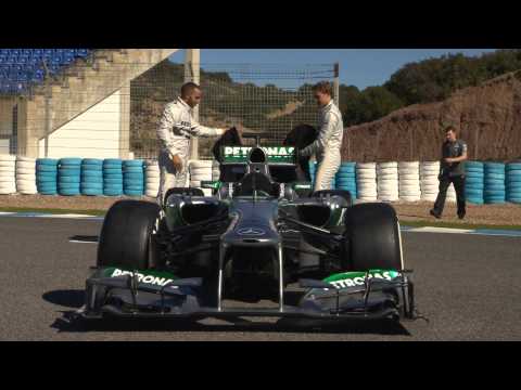 2013 F1 Launch Mercedes W04 car event