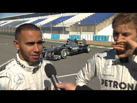 2013 interview Lewis Hamilton launch Mercedes W04 F1 car