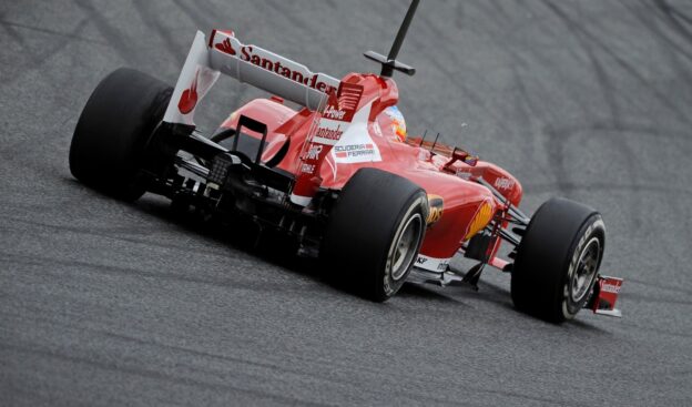 Fernando Alonso testing Ferrari F138 at Barcelona