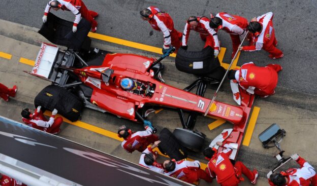 Fernando Alonso testing Ferrari F138