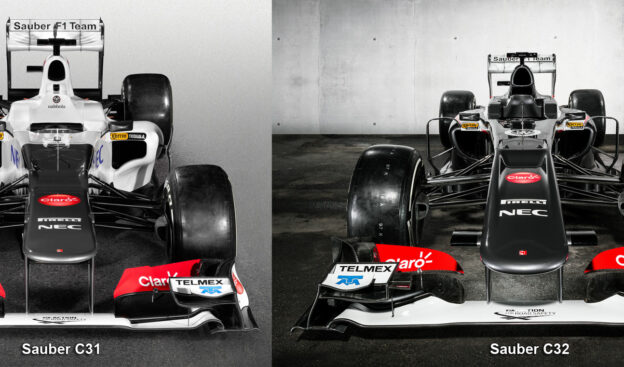 Sauber C32 comparison front view