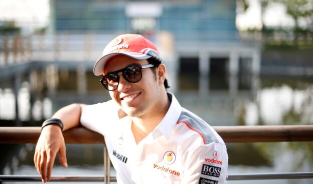 Sergio Perez in the paddock.