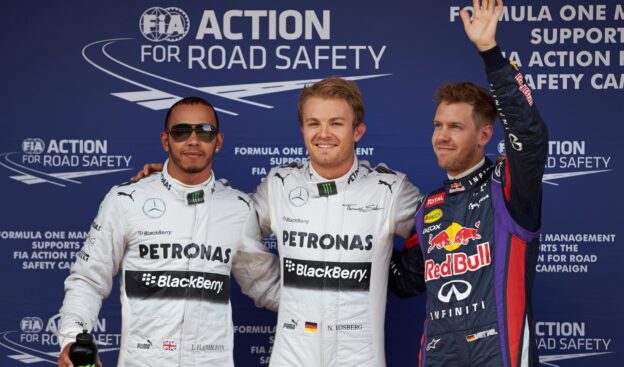 Top 3 qualifyers: 1. Rosberg 2. Hamilton 3. Vettel