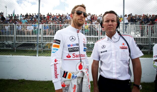 Jenson Button on the grid