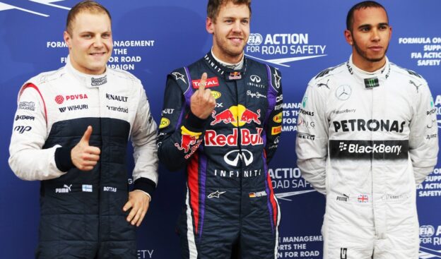 2013 Cananda top 3 qualifiers: 1. Vettel 2. Hamilton 3. Bottas