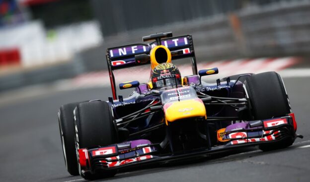 Sebastian Vettel and his Red Bull RB9