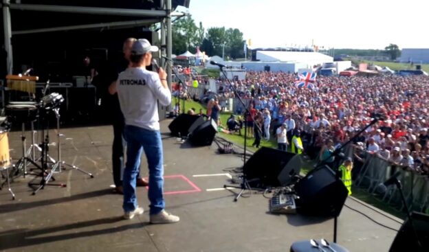 British F1 fans sing happy birthday for Nico Rosberg