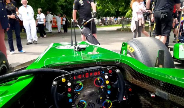 Caterham F1 & Alexander Rossi first hillclimb Goodwood