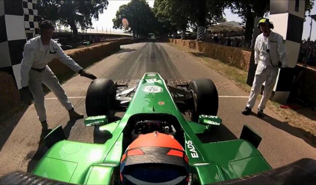 Caterham Goodwood special F1 onboard hillclimb