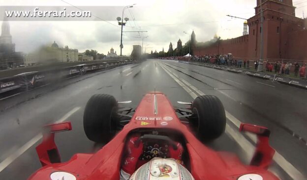 Kobayashi F1 crash at Moscow City Racing