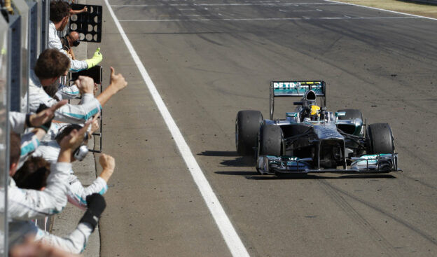 Lewis Hamilton first win for Mercedes