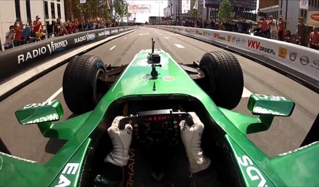 F1 Giedo van der Garde City Racing Rotterdam helmetcam