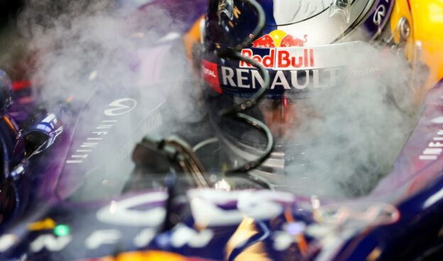 Sebastian Vettel smoking