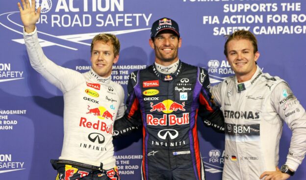 Top 3 2013 Abu Dhabi F1 GP qualifiers: 1. Webber 2. Vettel 3. Rosberg