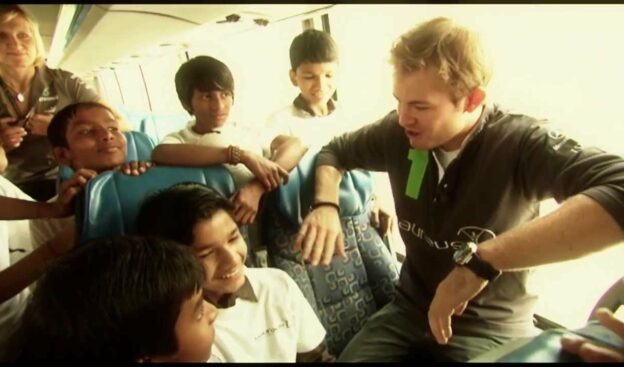 A Magic Bus ride to Buddh Circuit for Rosberg!