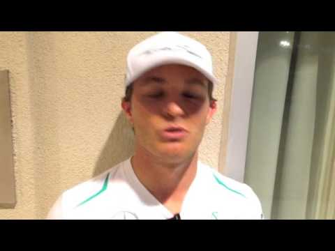 Rosberg's video message after P9 in 2013 US F1 GP