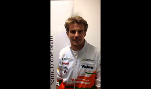 Greeting from 2014 Force Indian F1 driver Nico Hülkenberg