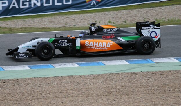 Sergio Perez driving the Toro Rosso VJM07 at Jerez