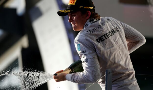 Nico Rosberg on the podium