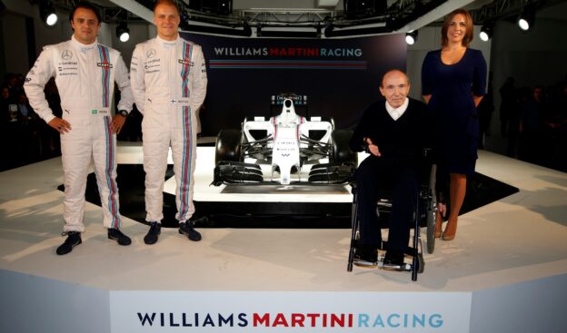 Felipe Massa, Valtteri Bottas, Sir Frank Williams and Claire Williams