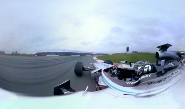 Mercedes W05 360˚ on board cam at Silverstone