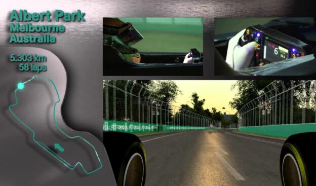 Virtual lap Mercedes F1 simulator with Hamilton