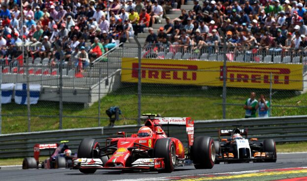 Kimi Raikkonen driving the Ferrari F14T in Austria (2014)