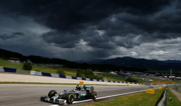 Nico Rosberg Mercedes W05 driving in Austria