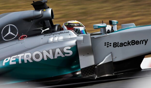 #KeepFightingMicheal on the Mercedes W05