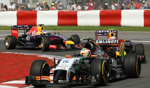 Sergio Perez still in front of the Red Bulls