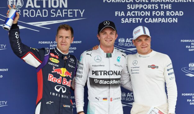 top 3 qualifyers: 1. Rosberg 2. Vettel 3. Bottas