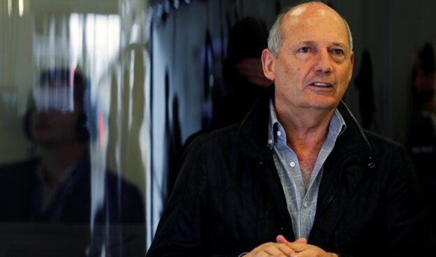 Ron Dennis in the garage