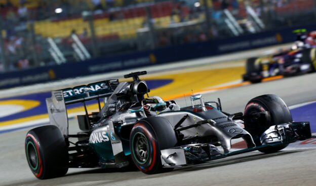 Lewis Hamilton, Mercedes W05 at Singapore