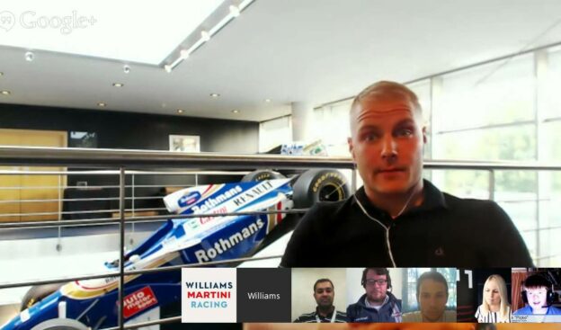 Bottas live chat with fans on Google Hangouts