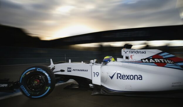 Felipe Massa tests the Williams